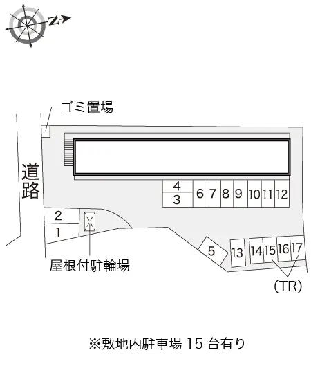 ★手数料０円★大津市皇子が丘１丁目　月極駐車場（LP）